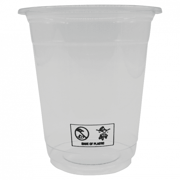 350 ml glas tillverkat av 100% återvunnen plast